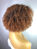 Afro Kinky Curly Wig with Afro Hairline, 10"
