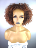 Afro Kinky Curly Wig with Afro Hairline, 10"