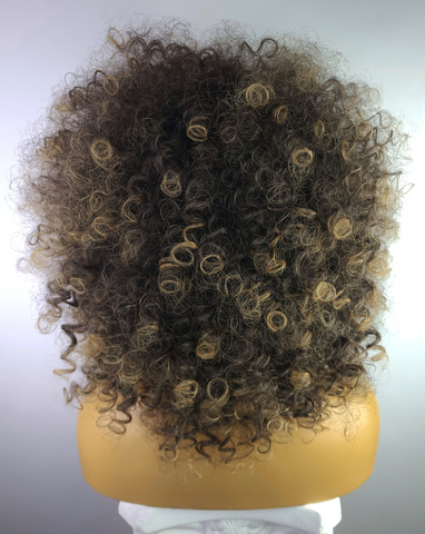 Afro Curly Highlight Wig with Afro Hairline 4/27