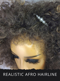 Afro Curly Highlight Wig with Afro Hairline 4/27
