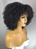 Afro Kinky Curly Wig with Afro Hairline, 14"