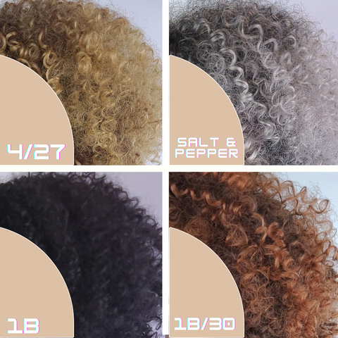 Afro Kinky Curly Wig with Afro Hairline, 14"