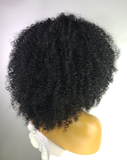 Afro Kinky Curly Wig with Afro Hairline, 16", 1B