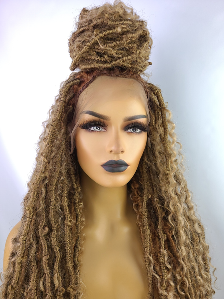 Boho Goddess Distressed Locs Wig Human Hair Blend 27