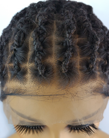 Butterfly Locs Wig with Reusable Full Lace Crochet Wig Cap (12")