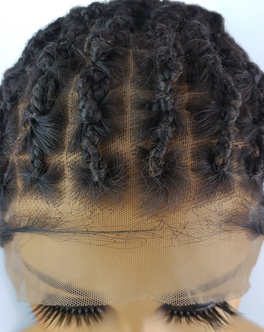 Butterfly Locs Wig with Reusable Full Lace Crochet Wig Cap (14")
