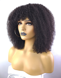Afro Kinky Curly Bang Wig, 14"