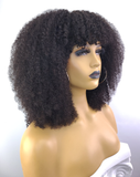 Afro Kinky Curly Bang Wig, 14"