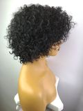 Remy Afro Curly Bob Wig 1B