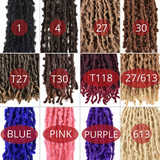 12" Pre-twisted Butterfly Crochet Locs (72 Strands)