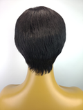 Tapered Pixie Wig with Lace Insert, 1B
