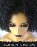 Afro Kinky Curly Wig with Afro Hairline, 14"