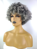 Afro Coily Curly Wig 8", Salt & Pepper