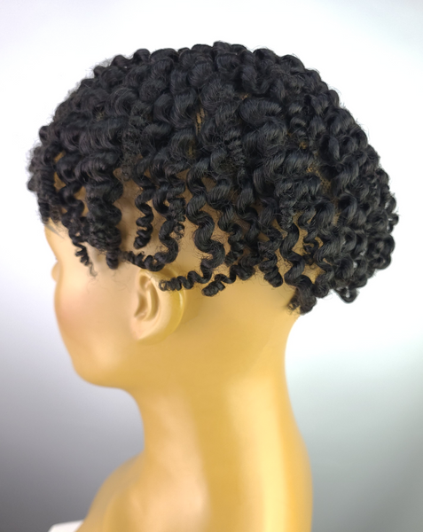 Prestyled Twist Afro Curly Toupee