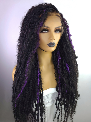 Boho Goddess Distressed Locs Wig (Human Hair Blend) 1B/Highlights 26"