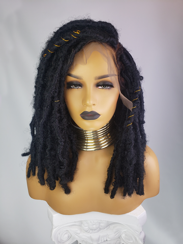 Short Distressed Loc Wig