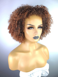 Afro Kinky Curly Wig with Afro Hairline, 10"