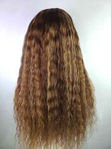 Deep Wave 4/27 Highlight 13x6 Lace Frontal Wig