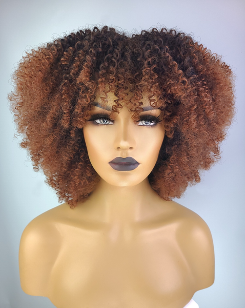 Afro Kinky Curly Wig 1B/30 with Afro Hairline
