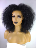 Afro Kinky Curly Wig with Afro Hairline, 16", 1B