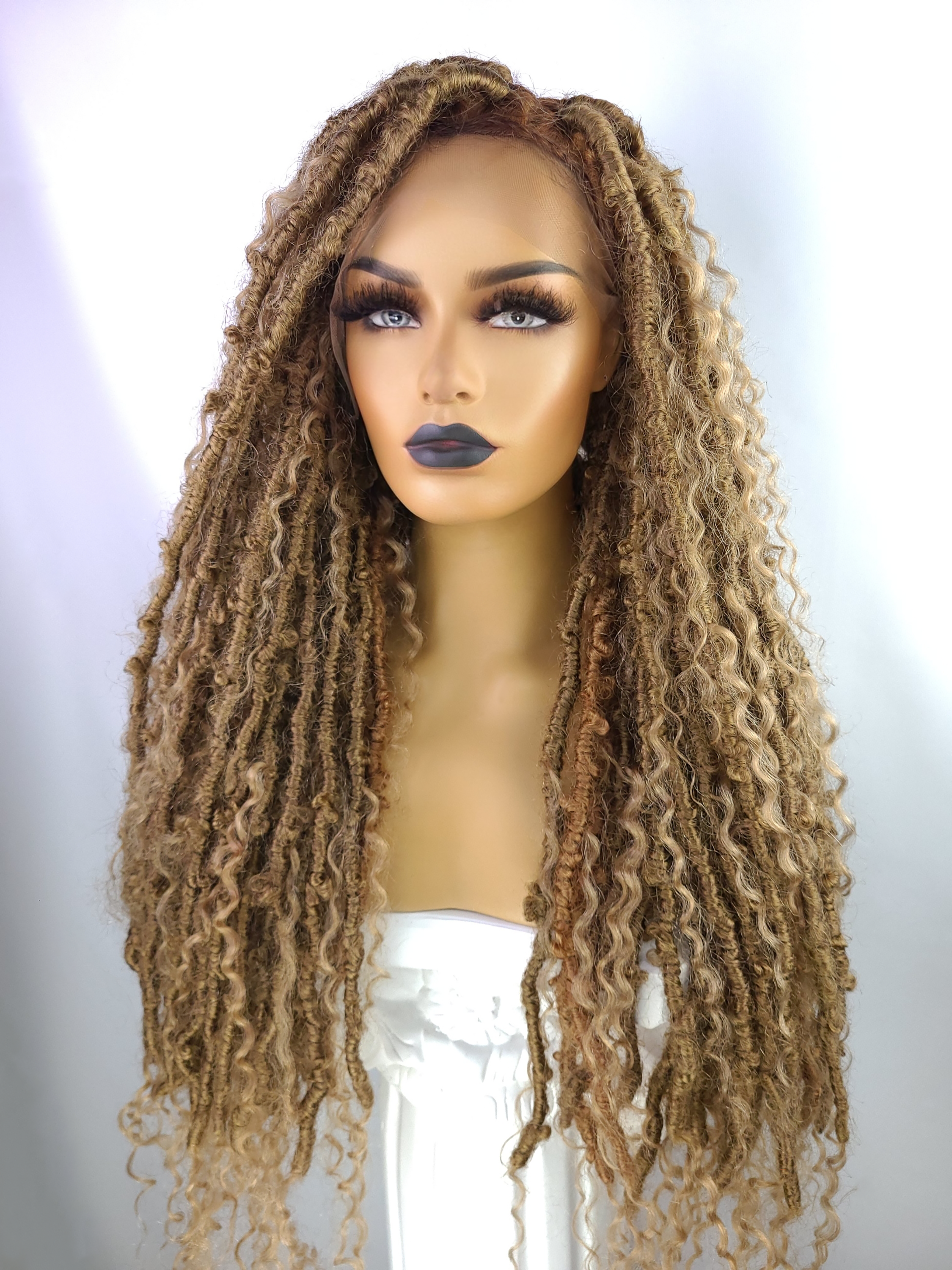 Boho Goddess Distressed Locs Wig (Human Hair Blend) #27 – Celebrity Hair  For Less