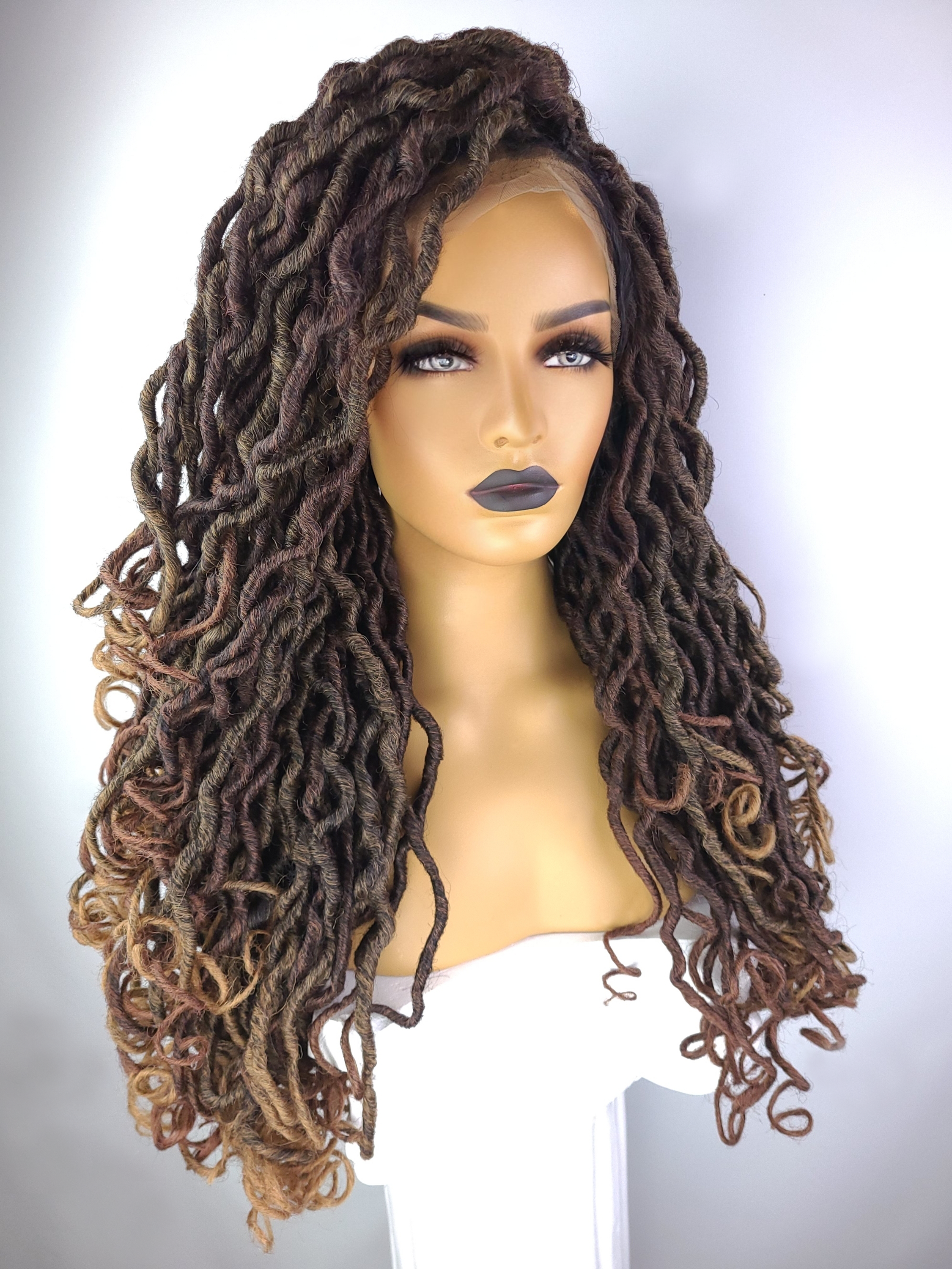 Boho Goddess Locs Wig with Reusable Full Lace Crochet Wig Cap 20