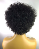 Tapered Afro Curly Remy Wig, 6"
