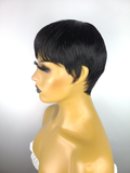 Tapered Pixie Wig with Lace Insert, 1B