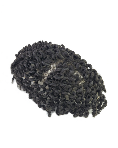Prestyled Twist Afro Curly Toupee