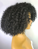 Afro Curly Bob Wig with Afro Hairline, 12", 1B